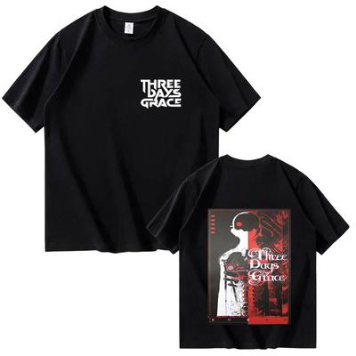 T-shirt Graphique Album Corps Humain Grace Trois Jours d'Été pour Hommes et Femmes Tendance Été 2025 T-shirt Imprimé 100% Coton Pur