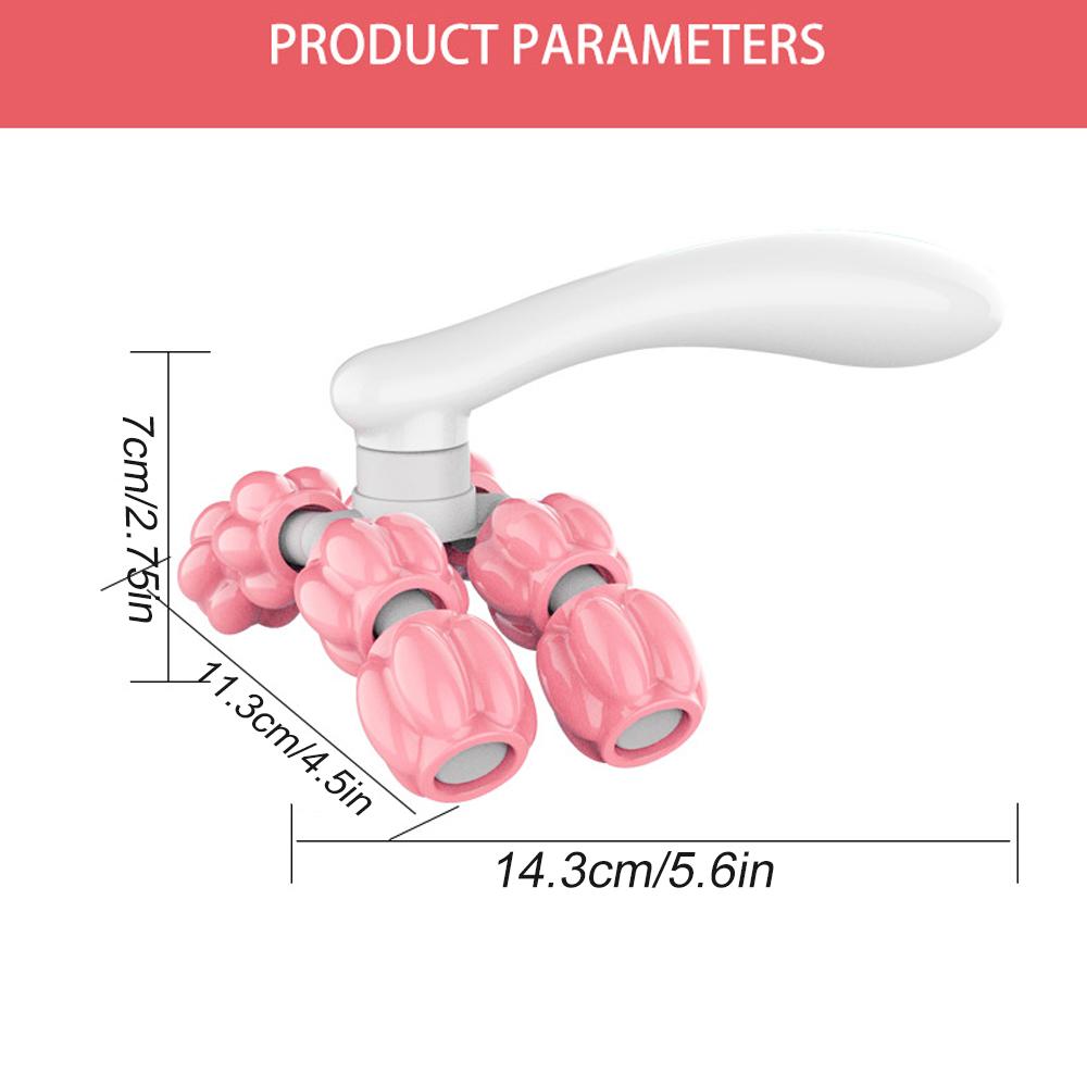 Durable And Safe 2Pcs Hand Held Massager Massager Roller For Hand Muscle Back Neck Foot Shoulder Leg Pain Relief Massage Tool Pink