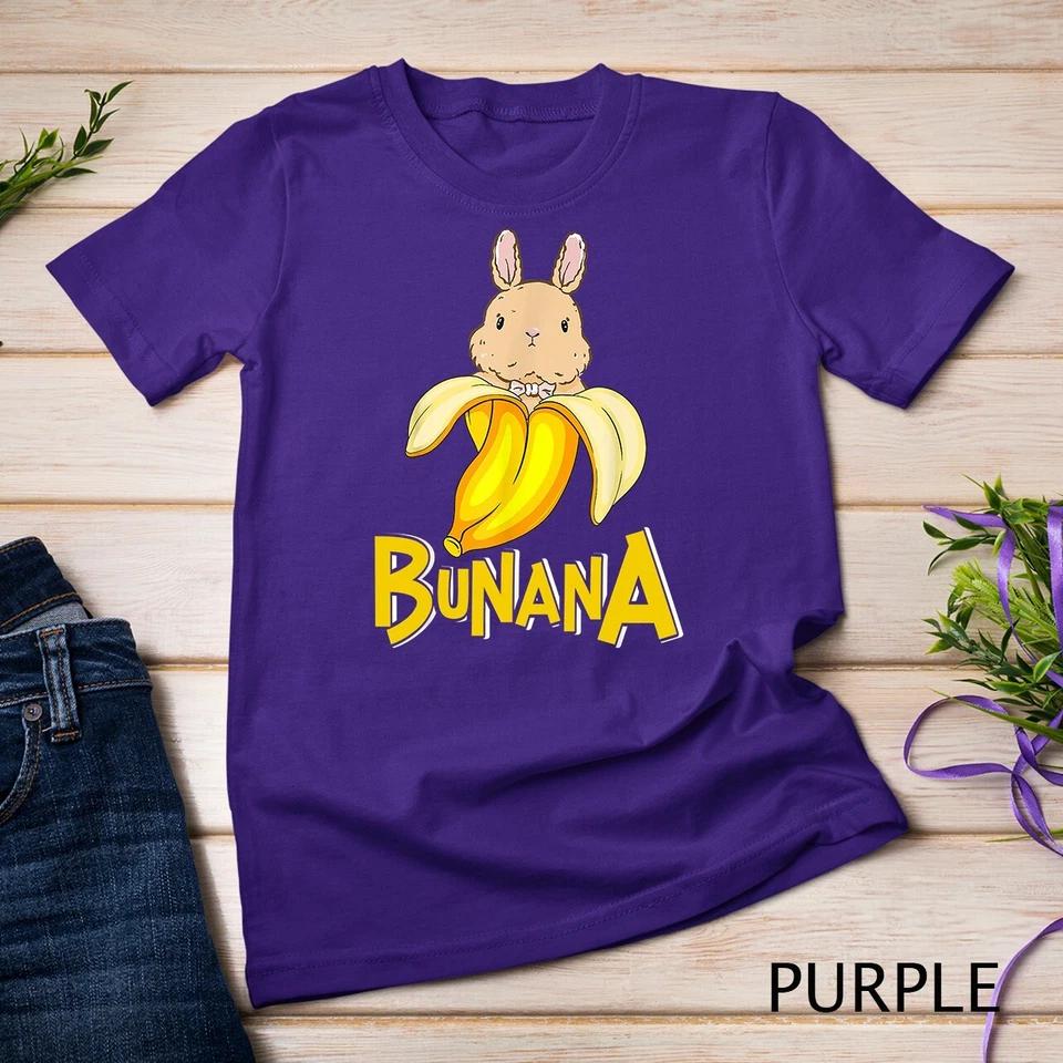 Funny Banana Bunny Rabbit T-Shirt Unisex T-shirt 4 S