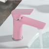 Pink Love Color Bathroom Sink Faucet hot and cold Crane Brass Basin Faucet White or black Sink Faucet Single Handle water tap