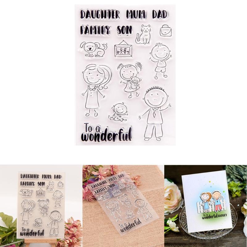 Buy Boy Girl Silicone Clear Seal Stamp DIY Scrapbooking Embossing Photo ...