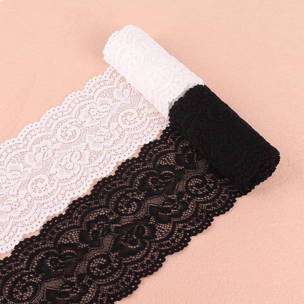 Black and White Stretch Lace Ribbon for DIY Clothing Accessories