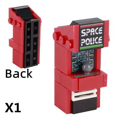 City Building Block Accessories Dining Car Movie Beverage Game Ice Cream Pizza Popcorn Food DIY Brick Children Toy Gift J036