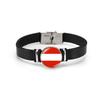 World Cup Country Flags Leather Bracelet Bangle - European Cup Flag Design Jewelry