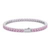 4mm Iced Out Colorful CZ Tennis Bracelet Multi Color 1 Row Cubic Zirconia Brass Spring Clasp Bling Hip Hop Jewelry for Women Men