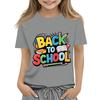 Children's Casual and Fashionable Round-Neck Printed Short-Sleeve Top for Back-to-School