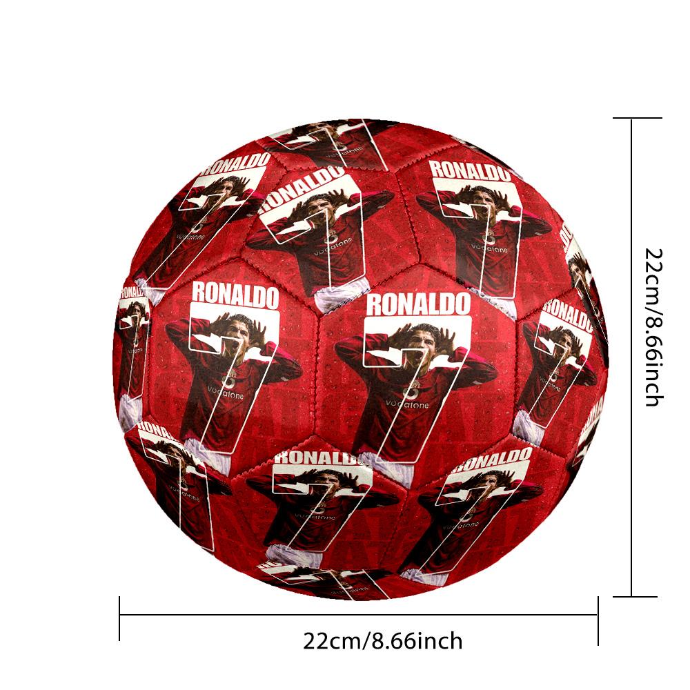 1pc Golden Number Seven Soccer Ball Size 5, Suitable for Practice Matches/tournament Training,Lightweight and Durable. Cl7025