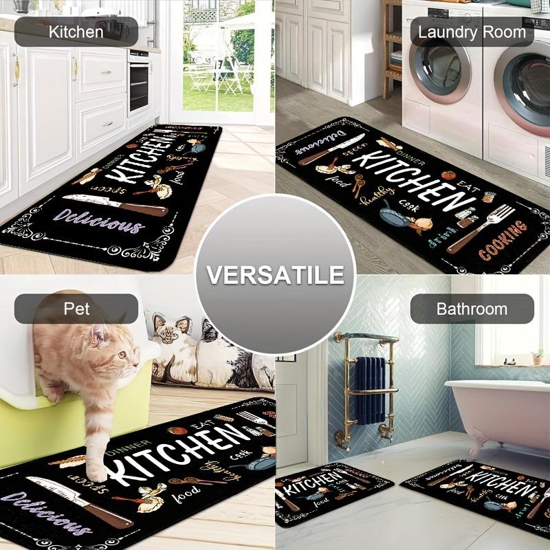 1PC Wild West Cowboy pattern Kitchen Rug Non-Slip Door Mat Pop design Bathroom Rug Bath Mat Carpet for Home Sink Laundry Decor