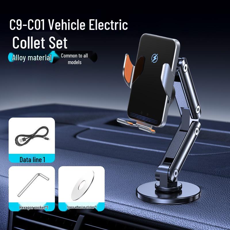 Wireless Charging Car Mount with Auto-Clamp for Mobile Phones
