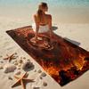 Custom Name Tiger Roar Stylish Digital Printing Beach Towel Quick‑Drying Absorbent Blanket for Beach Pool Gym Travel