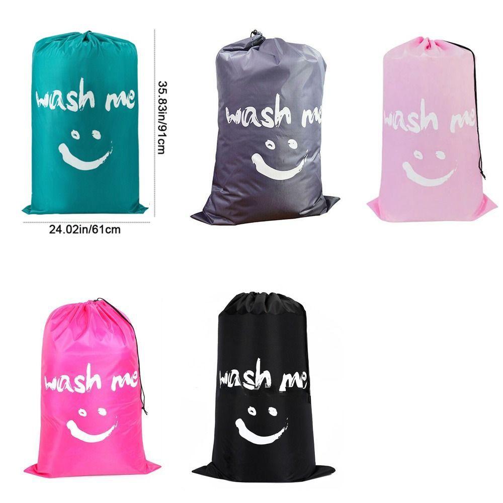 Folding Dirty Clothes Organizer Oxford Cloth Travel Storage Pouch Portable Drawstring Bag Bathroom