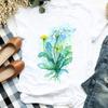 Women Lady Flower Butterfly Cartoon Printing 90s Fashion Print Shirt Clothes T Tee Womens Tshirt For Female Top Graphic T -Shirt