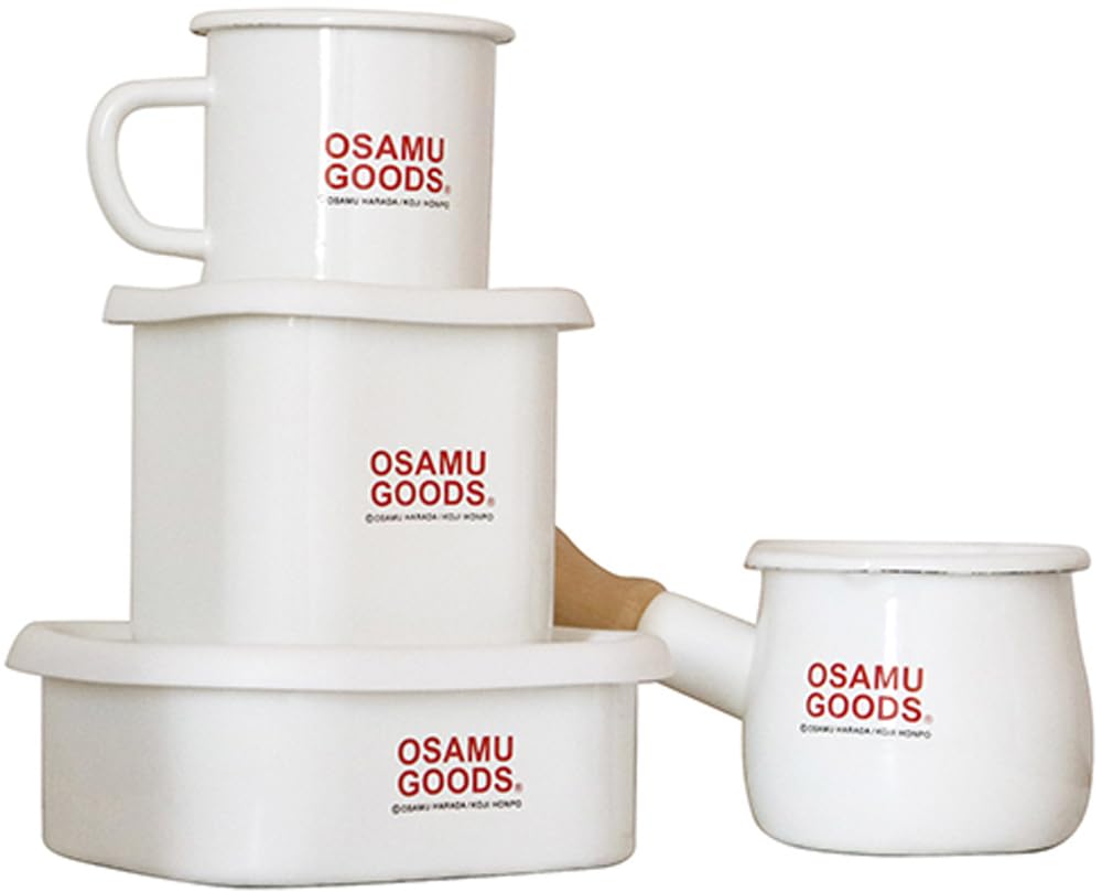 Toyo Horo OSAMU GOODS Enamel Square Stocker White Size: Body: Approx. W16 D16 H6.2 / Package: Approx. W17 D16.5 H7 OG-05