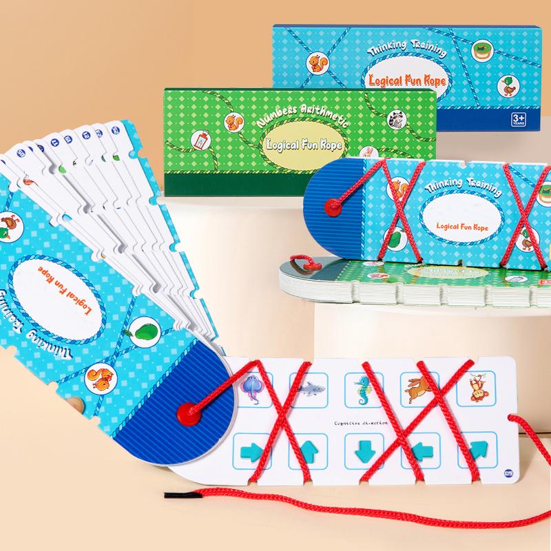 Threading String Toys Preschool Educational Toy String Matching Game Animal Matching Cards And Toys Logical Thinking Training