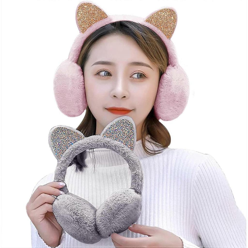 Boys Girls Fur Earmuffs Cute Football Design Winter Fluffy Thermal Ear Warmers Handband Cold Weather Earplugs Comfortable Fashion Cartoon Ear Muffs Pr