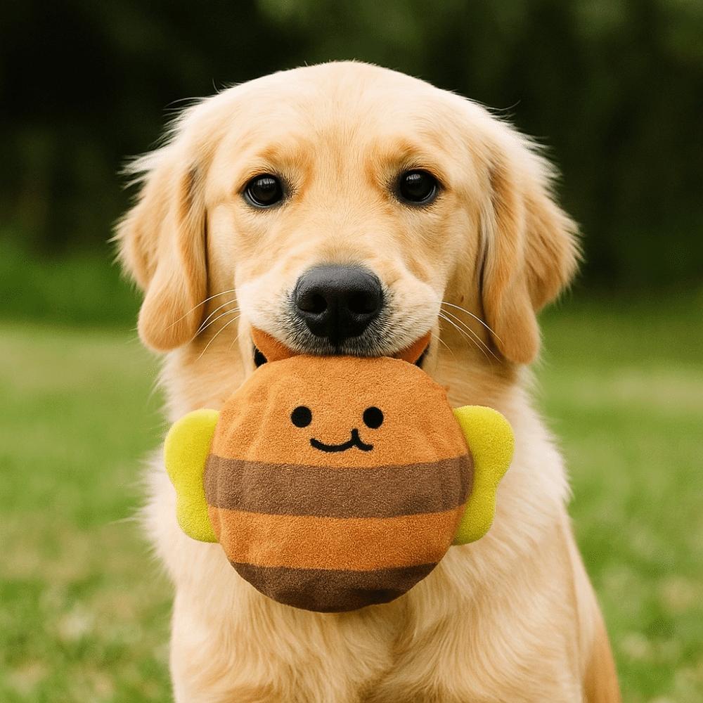 Interactive Cartoon Dog Chew Toy Animal Shape Plush Puppy Squeaky Toy Bite Resistant TPR Prick Ball Toy Relieve Boredom