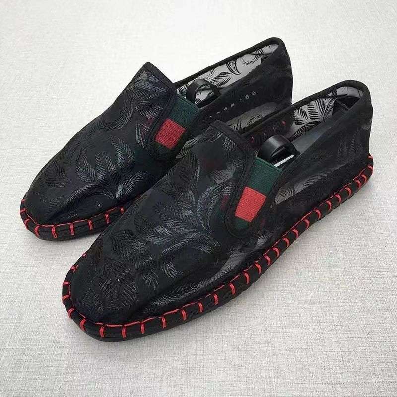 Old North Handmade Cloth Shoes Social People Hollow Mesh Shoes Air Conditioning Shoes Lazy Pervert Embroidery Face Mesh Sandals