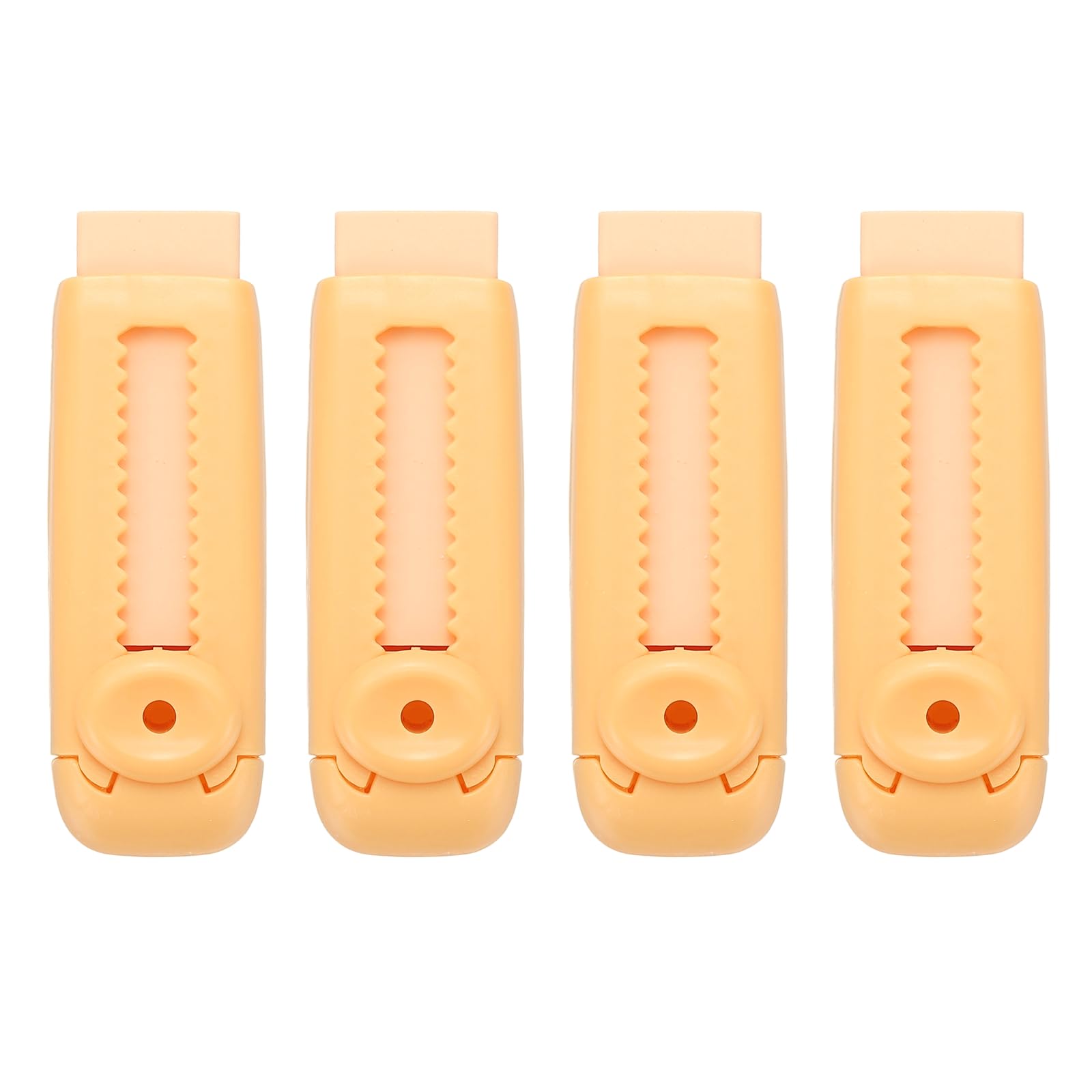 

PATIKIL Retractable with Plastic for Orange 4-Pack Erasers, Slide-Type Eraser, Push-Pull Type, Cute, Soft, Large, Case, Sketching, Painting, Artists,