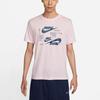 Nike T-shirts Heren Schuimroze Ronde Hals Normale Rechte Pasvorm DR7816-663