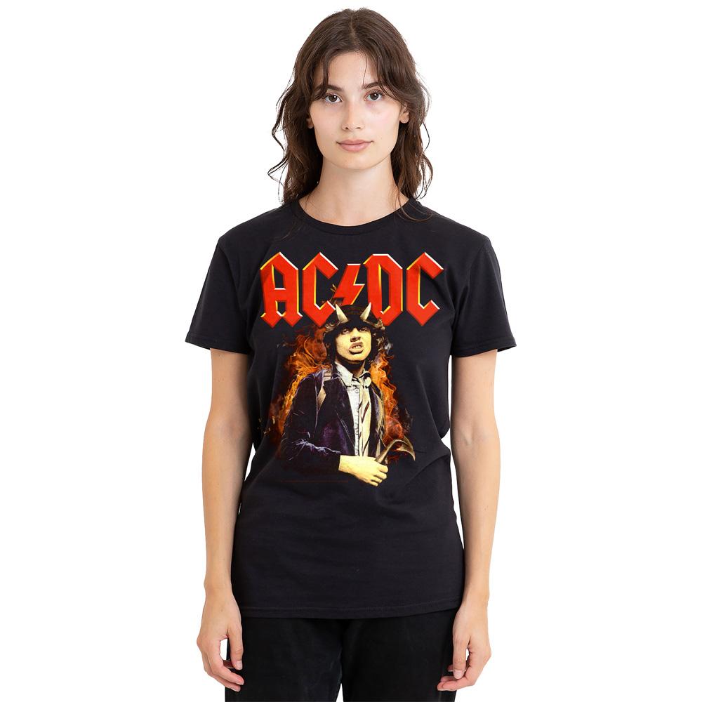 AC/DC Unisex Adult Fire And Horns T-Shirt