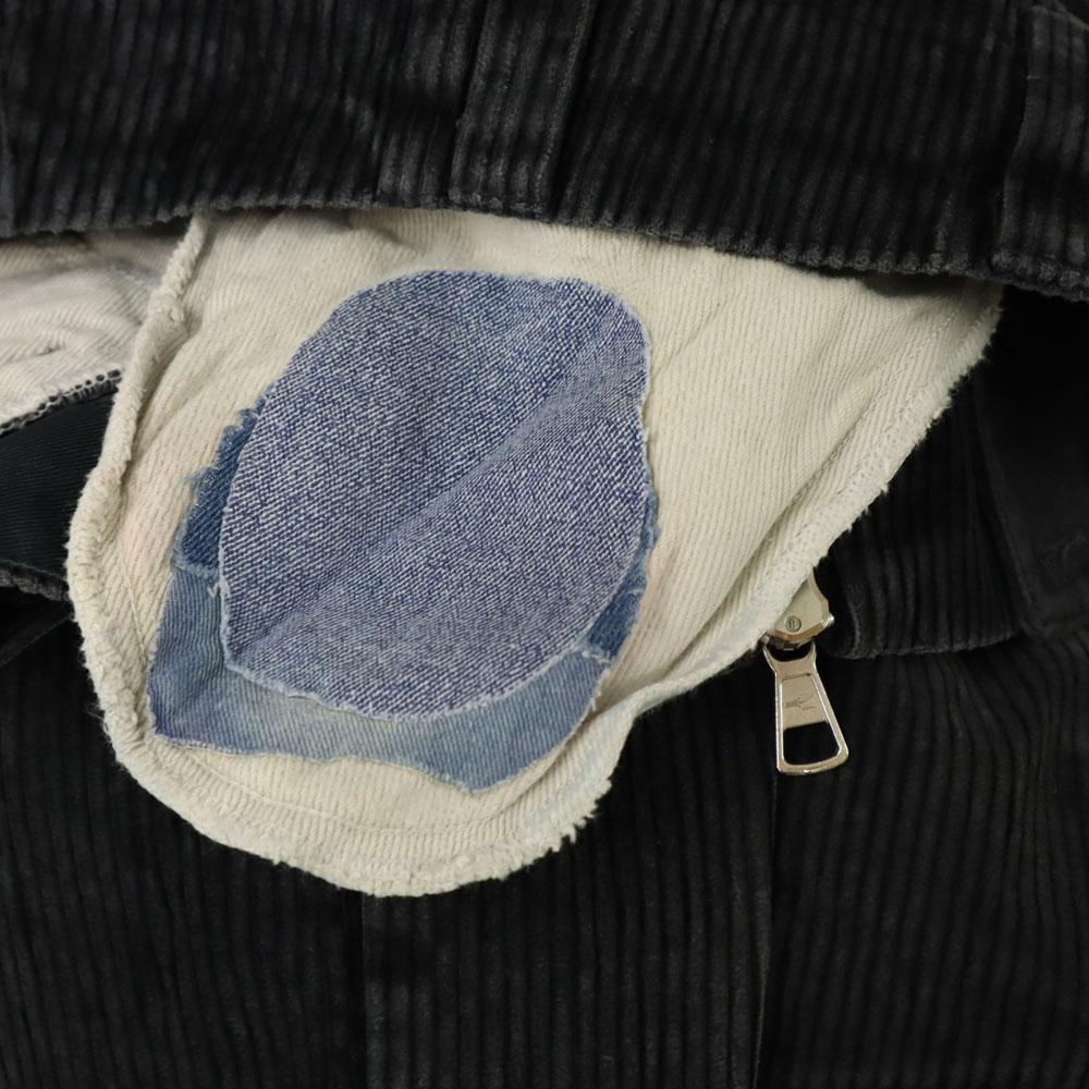 OLD 80s Vintage Black Corps Corduroy Pants Black Logger Pants Men's Used