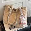 Spring New Large-capacity Bag Women's Casual Versatile Canvas Shoulder Bag Advanced Texture Class Commuter Tote Bag