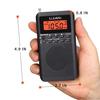 Compact Portable Radio for FMAMSW, Uses Two AA Batteries, Features Backlit Buttons for Nighttime Use, Digital Clock, Alarm Clock, and Sleep Timer