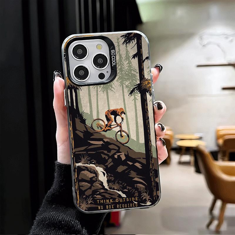 

Mountain Bike Bicycle Shockproof Phone Case for iPhone 17 Air 16 16E 15 Pro Max 14 Plus 13 Mini 12 Back Cover Anti Fall Fundas iPhone 16