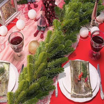 190cm Faux Garland with Greenery Vine for Fireplace and Table Runner