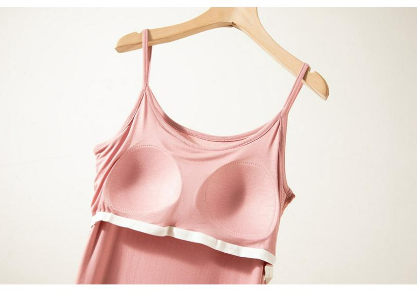 Modal Strappy Built-in Bra Summer Sleeveless Dress for Women 2025