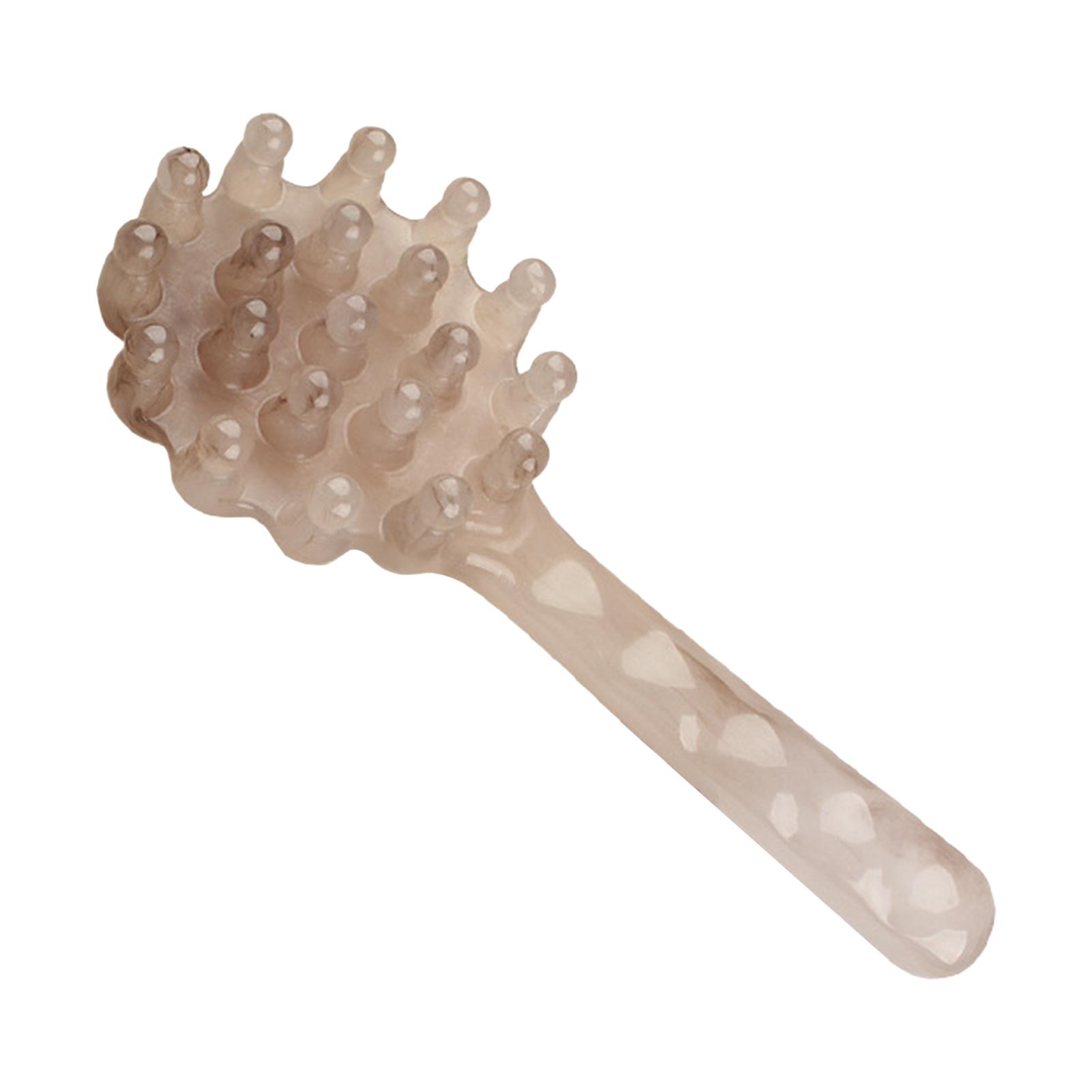 

1pcs Shell Shaped Head Massage Comb Long Handled Resin Massage Combs Head Massager Meridian Scraping Scalp Massage Health Tools серый