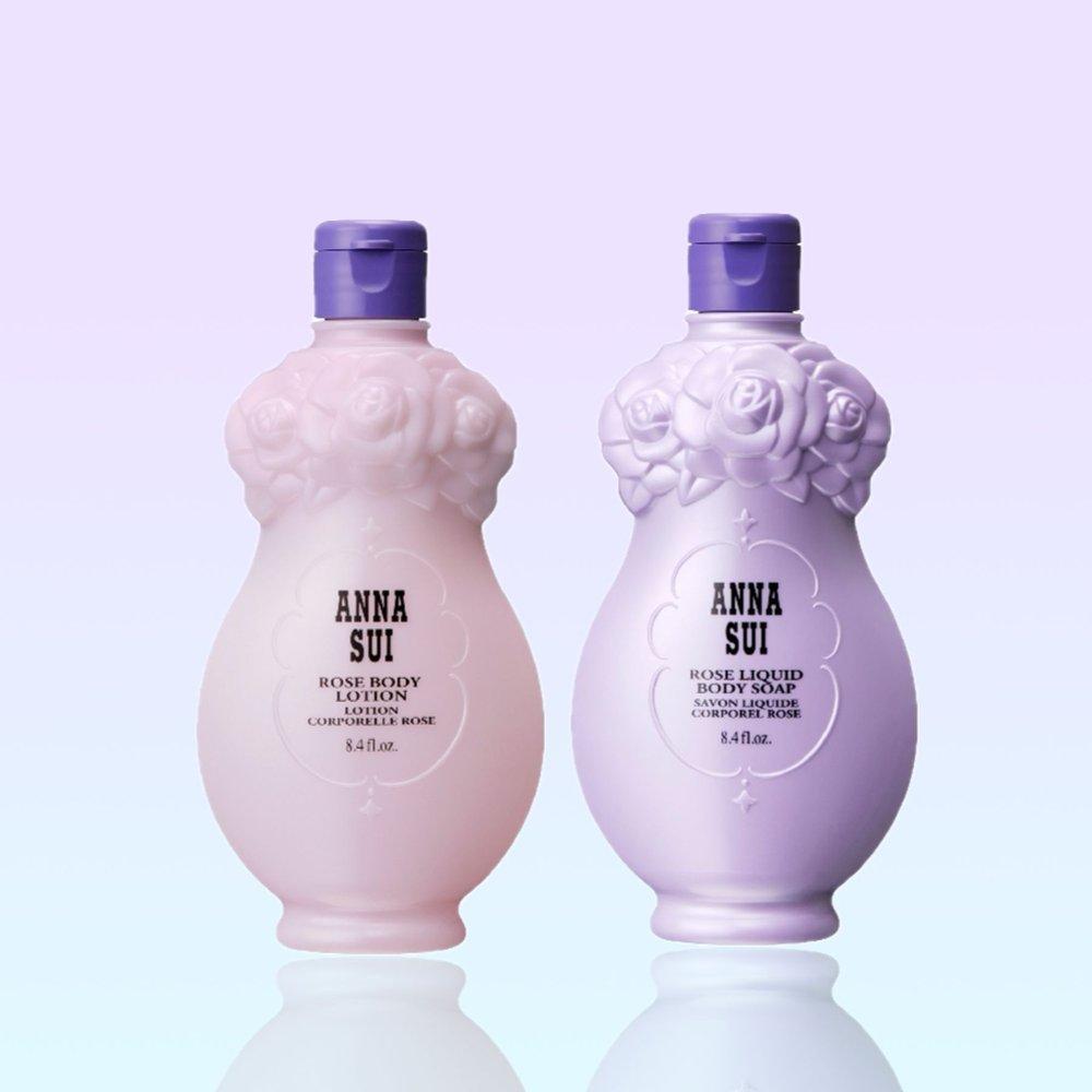 Anna Sui Rose Body Lotion & Body Wash Soap Set