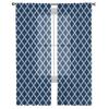 Klassische Geometrie Marineblau Marokko Voile Transparente Vorhänge Wohnzimmerfenster Tüllvorhang Küche Schlafzimmer Vorhänge Heimdeko