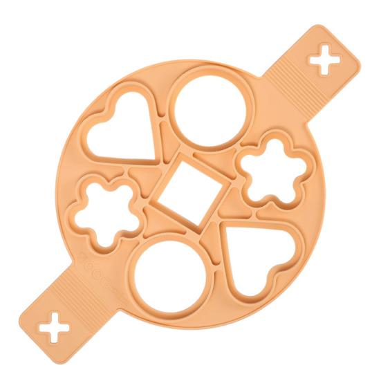 Silicone Egg Pancake Ring Pancake Maker Mold 7-Cavity Egg Cooker Ring for Kitchen Nonstick Easy Flip Breakfast Tool