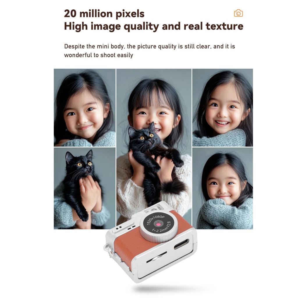 Small Keychain Camera 160 Degree Lens Built in LED Flash 0.96 Inch Color Screen 1080P 2MP Keychain Video Recorder for Travel
