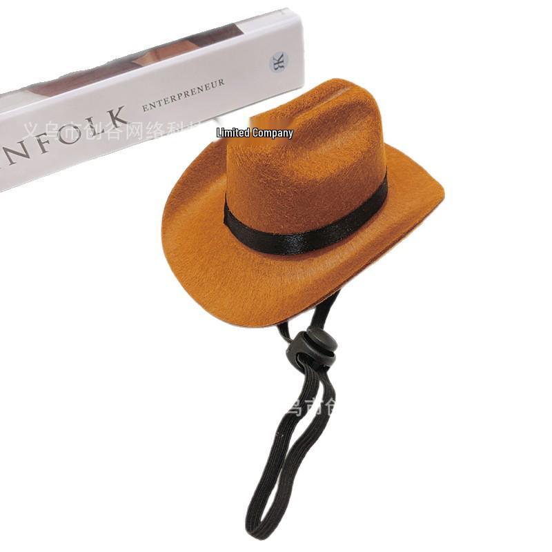 Western Cowboy Straw Hat for Small Pets - Cat & Dog Costume Photo Prop