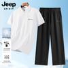 JEEP SPIRIT Men's Quick-Dry Polo & Ice Silk Shorts Set