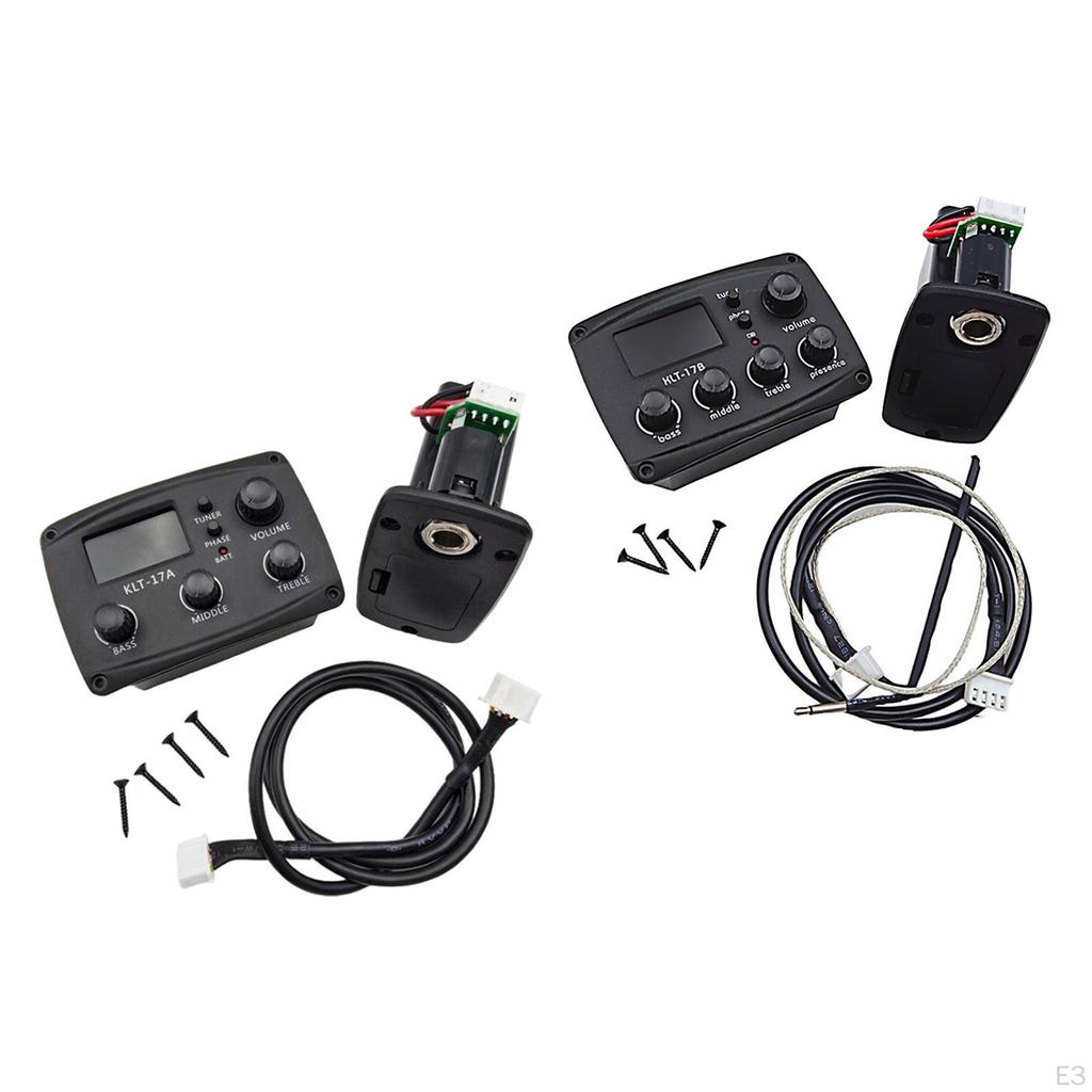 Acoustic Electric Guitar Preamp with Tuner And Volume Control