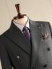 Men's Slim Fit Double-Breasted British Style Suit Set - Business Casual & Formal Wear for Weddings and Grooms