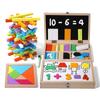 Children's Wooden Magnetic Counting Sticks & Drawing Board - Multifunctional Number Learning Toy