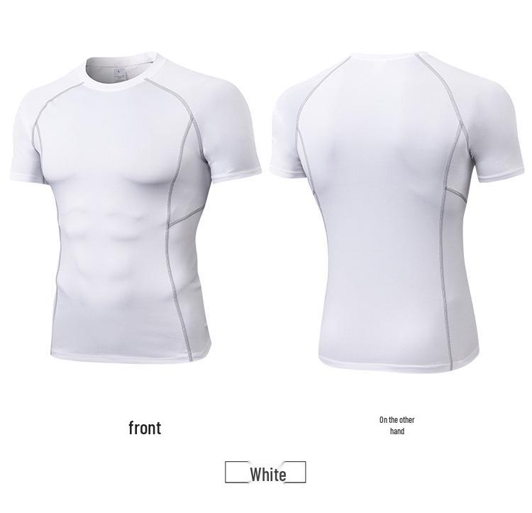 Men's Pro Performance Compression T-Shirt - Elastic, Sweat-Wicking, Quick-Dry, Short Sleeve 1008