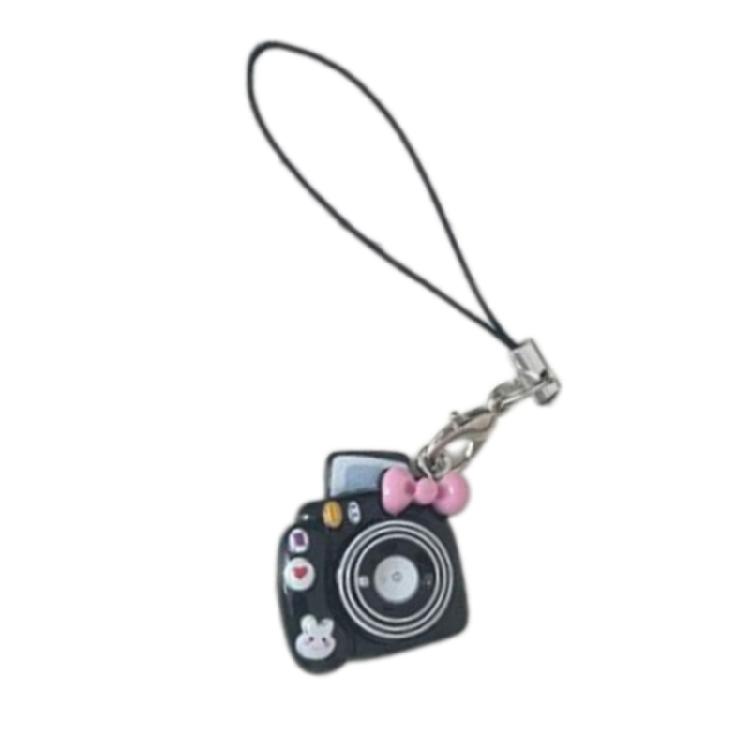 

Miniature Camera Shaped Keychain Plastic Macaron Charm Phone Strap Compact 9cm Decorative Accessory Decoration