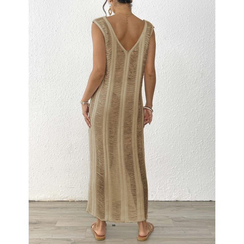 Women's Sexy Cut Out Tank Top Beach Bikini Smock Loose Long Dress