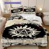 Supernatural Symbol Fire Background Threepiece Set 1 Duvet Cover 2 Pillowcase Without Core Christmas Birthday Gift