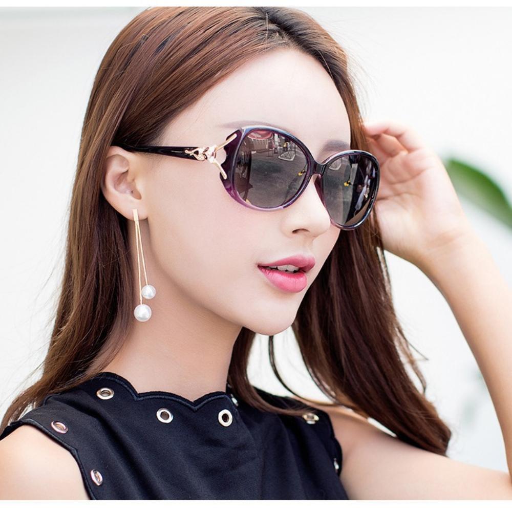Gafas de sol polarizadas para mujer gafas cabeza de zorro tendencia de moda gafas versátiles gafas de transmisión en vivo celebridad de Internet