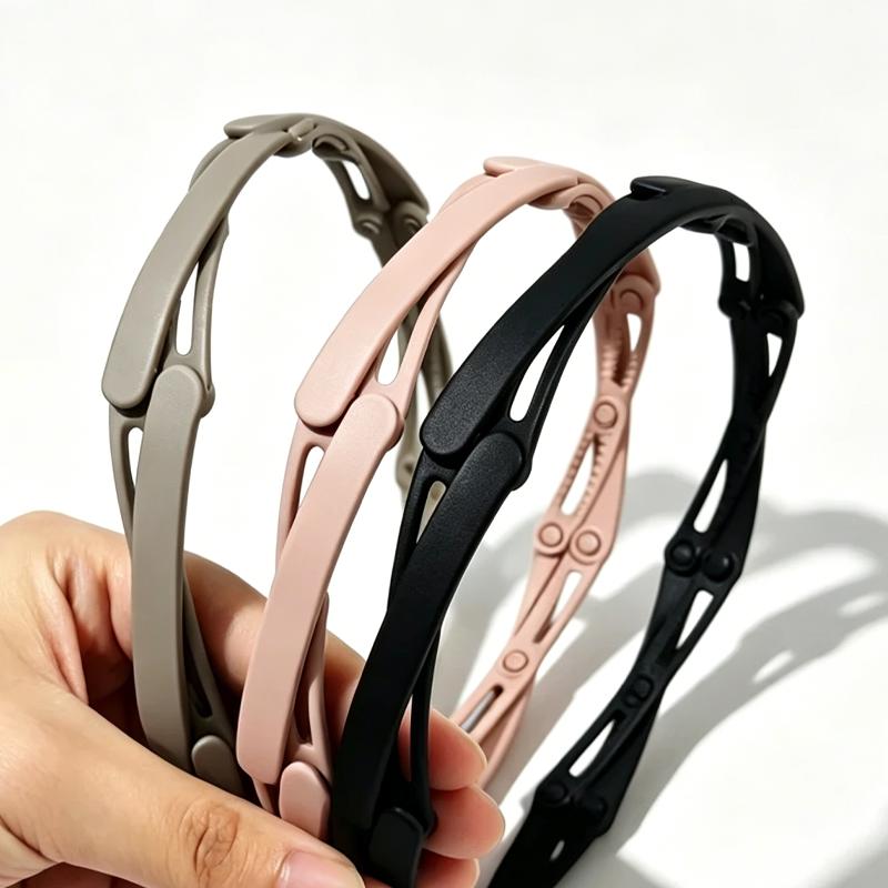 Simplicity Foldable Hairband for Women Solid Non-Slip Hair Wash Girl Headband Hair Accessories