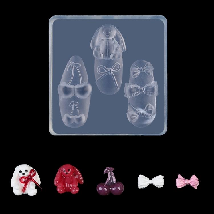Silicone Stamping Template Rose And Butterfly Nail Art Silicone Molds 3D Carving Templates For Elegant Nail Decorations