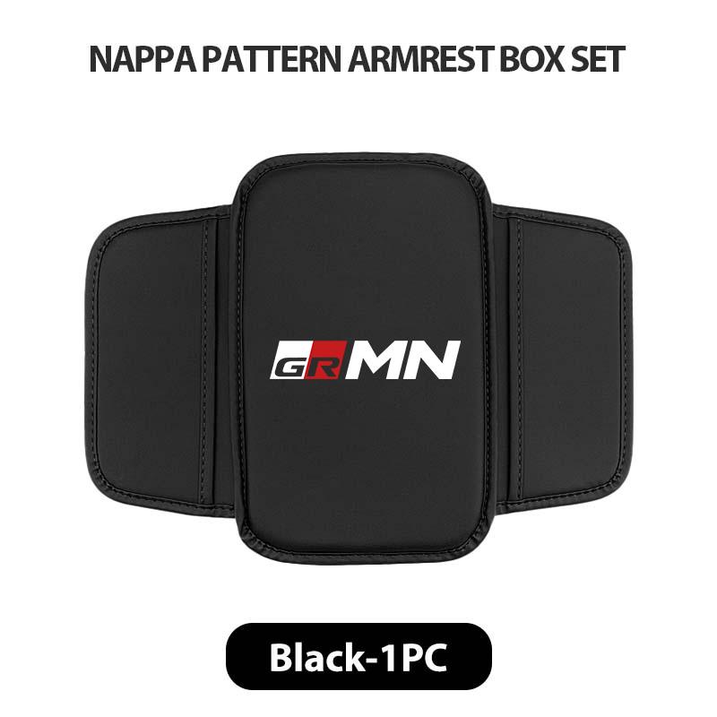 For Toyota Leather Car Armrest Box Cushion Side Storage Pocket Protector Cover GR Sport Crown RAV4 Yaris Land Cruiser Corolla