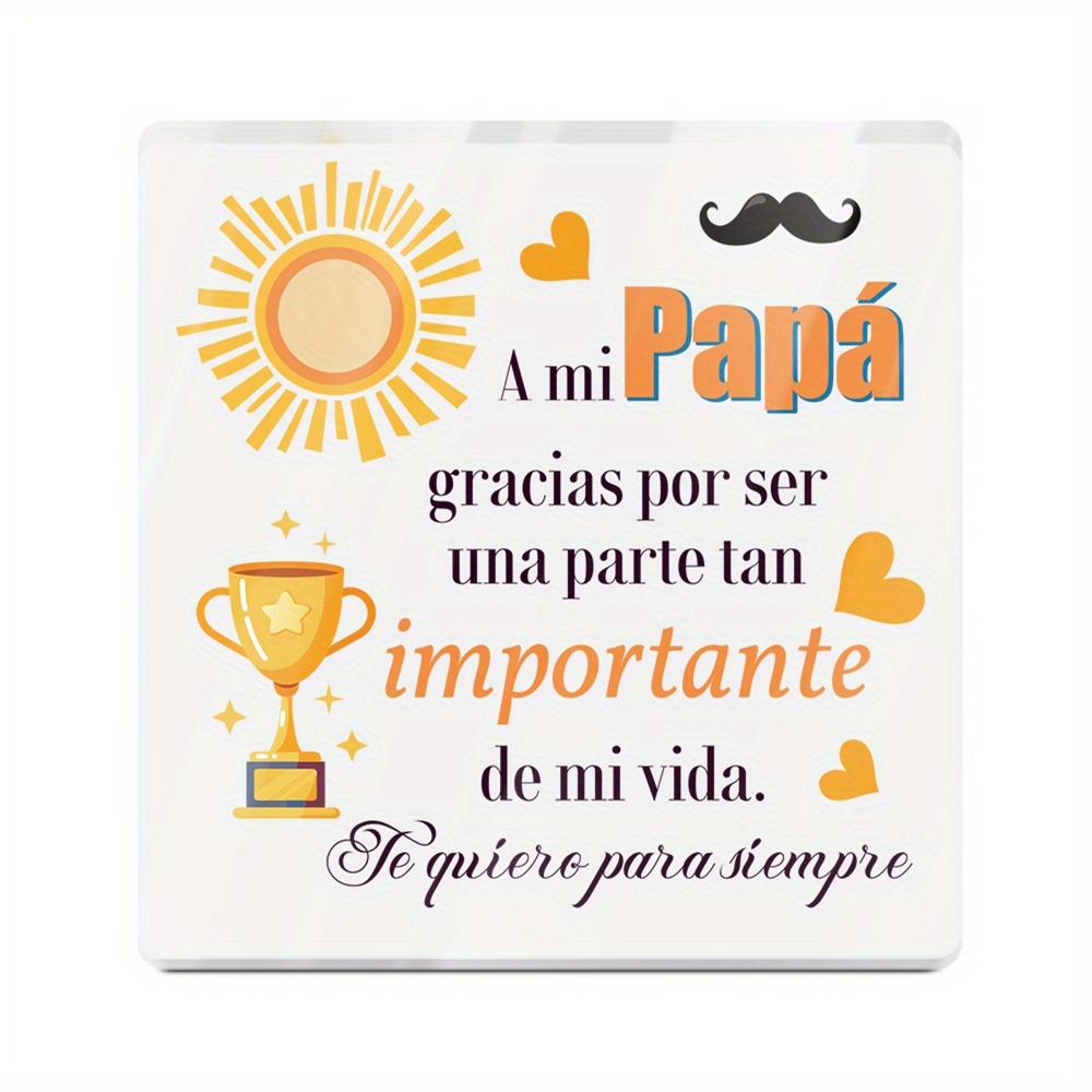 1pc Spanish Acrylic Sign Table Decor, A mi Papa gracias por ser una parte tan importante de mi vida, Desktop Decoration for Home Farmhouse Living Room