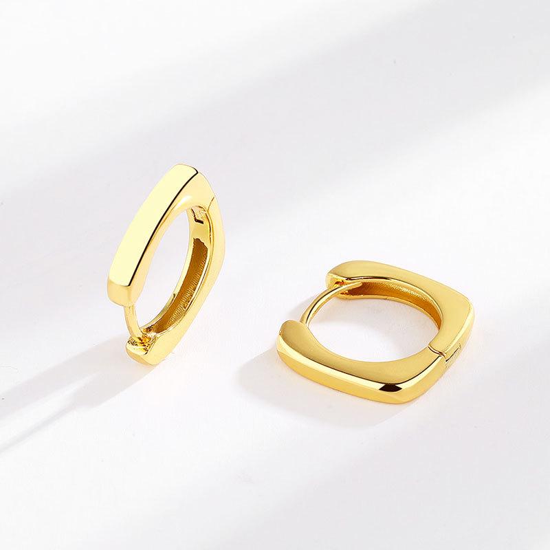Minimalist Geometric Polygon Hoop Earrings For Women Chic Simple Fashion Ear Cuffs Elegant Jewelry